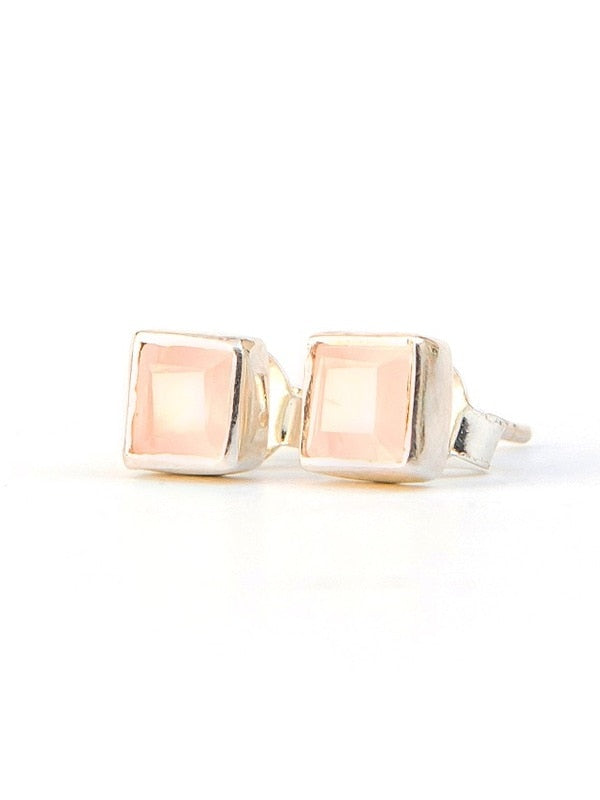 ROSE QUARTZ STUDS