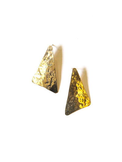 TEXTURED TRIANGLE EARRINGS