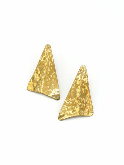 TEXTURED TRIANGLE EARRINGS