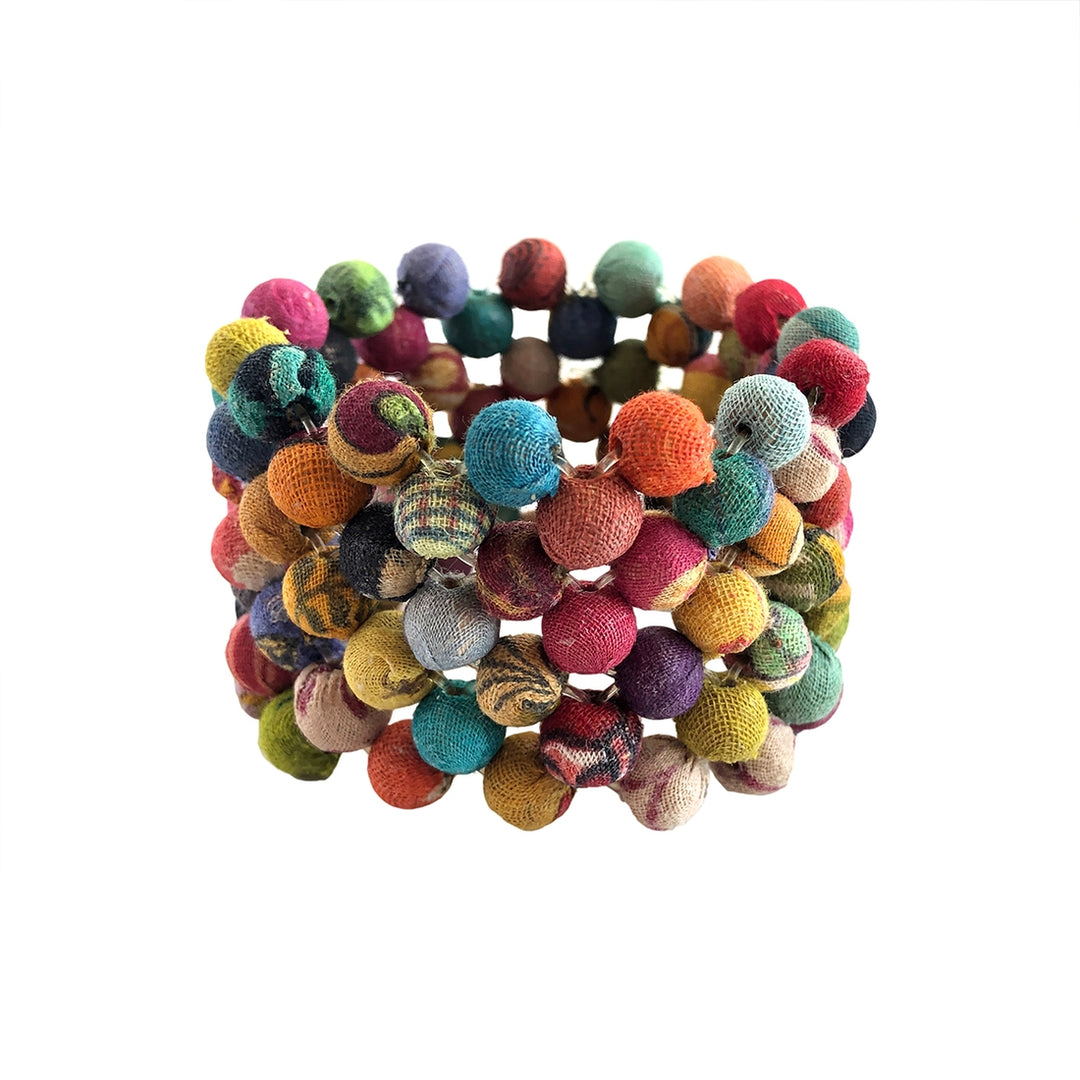 WOVEN KANTHA CUFF BRACELET