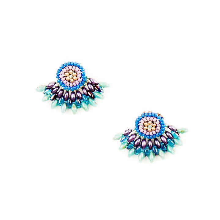 FEATHERED PLUME BOHO EAR JACKETS: FRESH SPRING