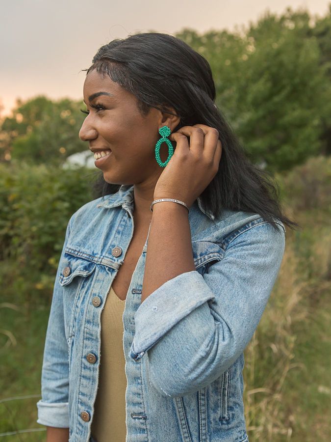 FIESTA BEADED HOOPS