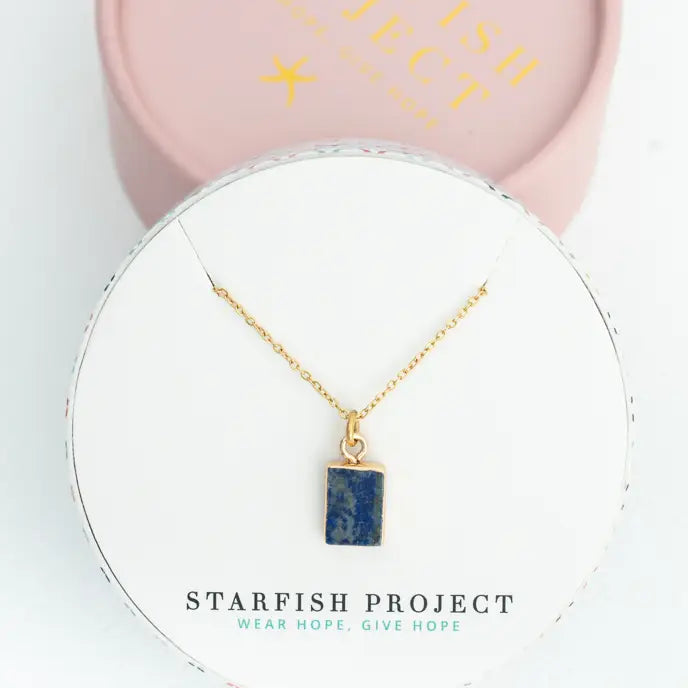 STARFISH IN THE CLOUDS LAPIS NECKLACE