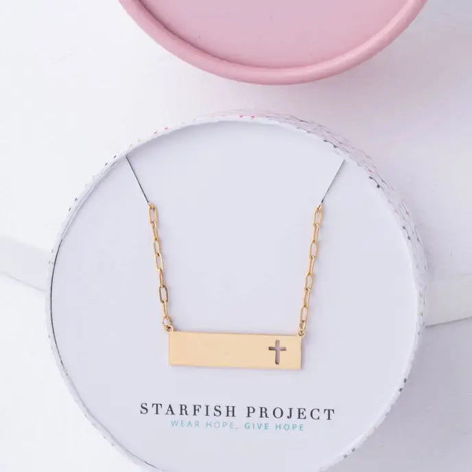 STARFISH TREE OF LIFE CROSS NECKLACE