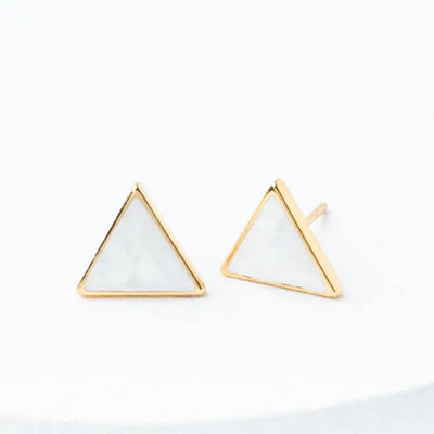STARFISH MOTHER OF PEARL TRIANGLE STUD EARRINGS