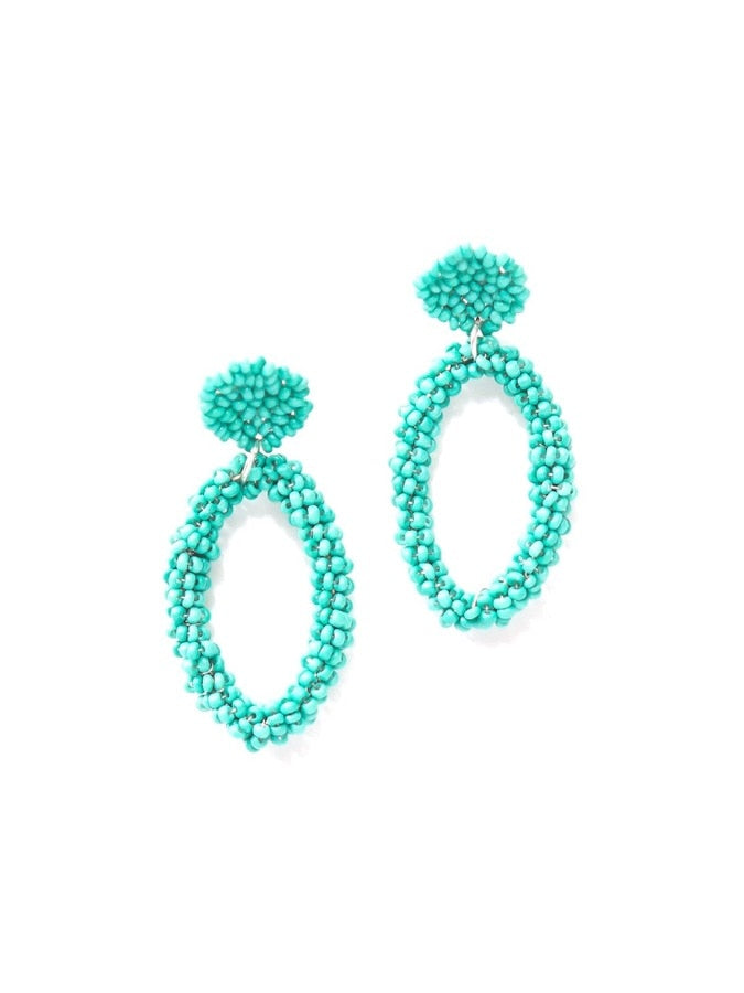 FIESTA BEADED HOOPS