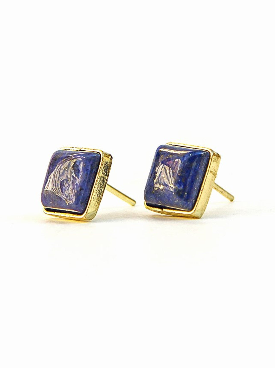 LAPIS STUD EARRINGS