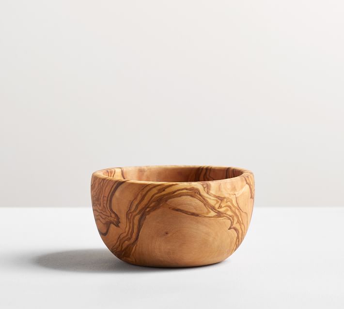 SMALL HAND CARVED WILD OLIVE WOOD BOWL