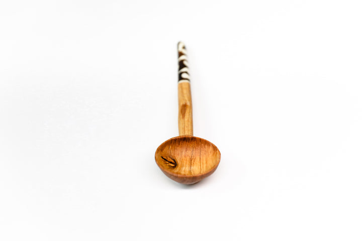WOOD SPOON w/ BONE HANDLE