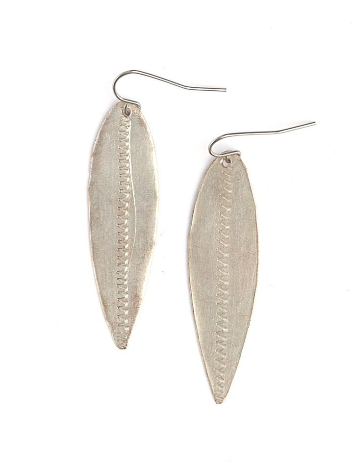 BRASS LEAF ARTILLERY EARRINGS