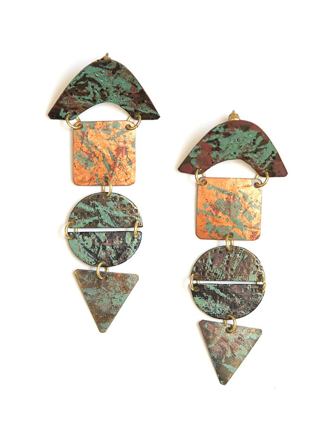 ZODIAC PAINTED BRASS EARRINGS