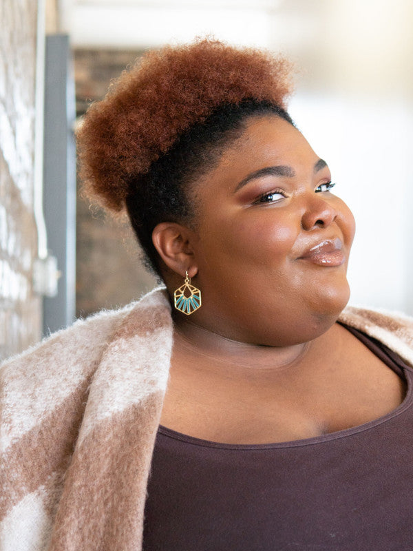 TEAL OPULENCE EARRINGS